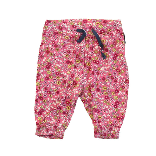 Polarn. O Pyret Girls Pink Floral Leggings Size: 6-9 Months Pink Floral