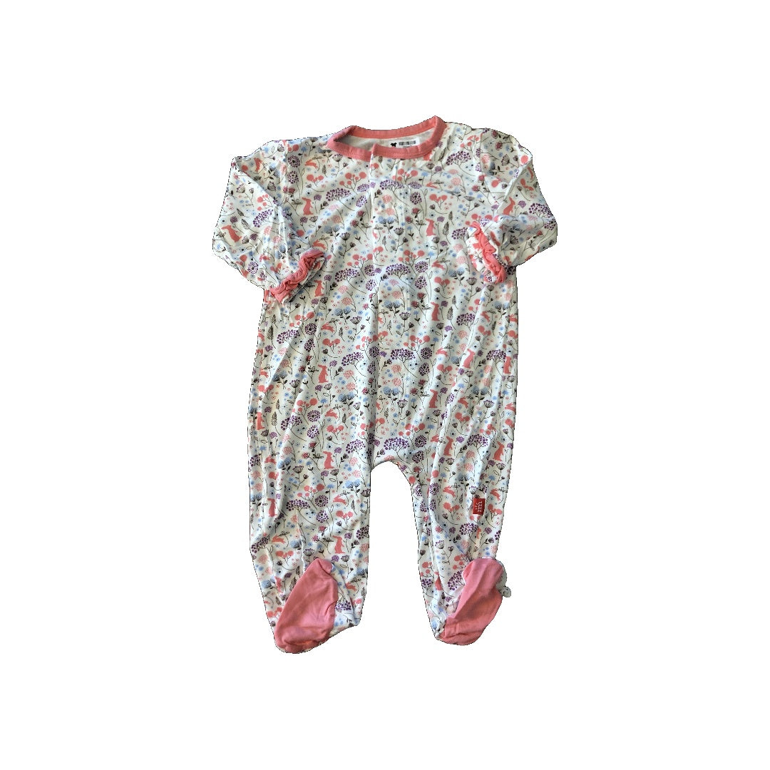 Magnetic Me Girls Pink floral Pajamas Size: 3-6 months Pink floral