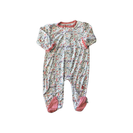 Magnetic Me Girls Pink floral Pajamas Size: 3-6 months Pink floral