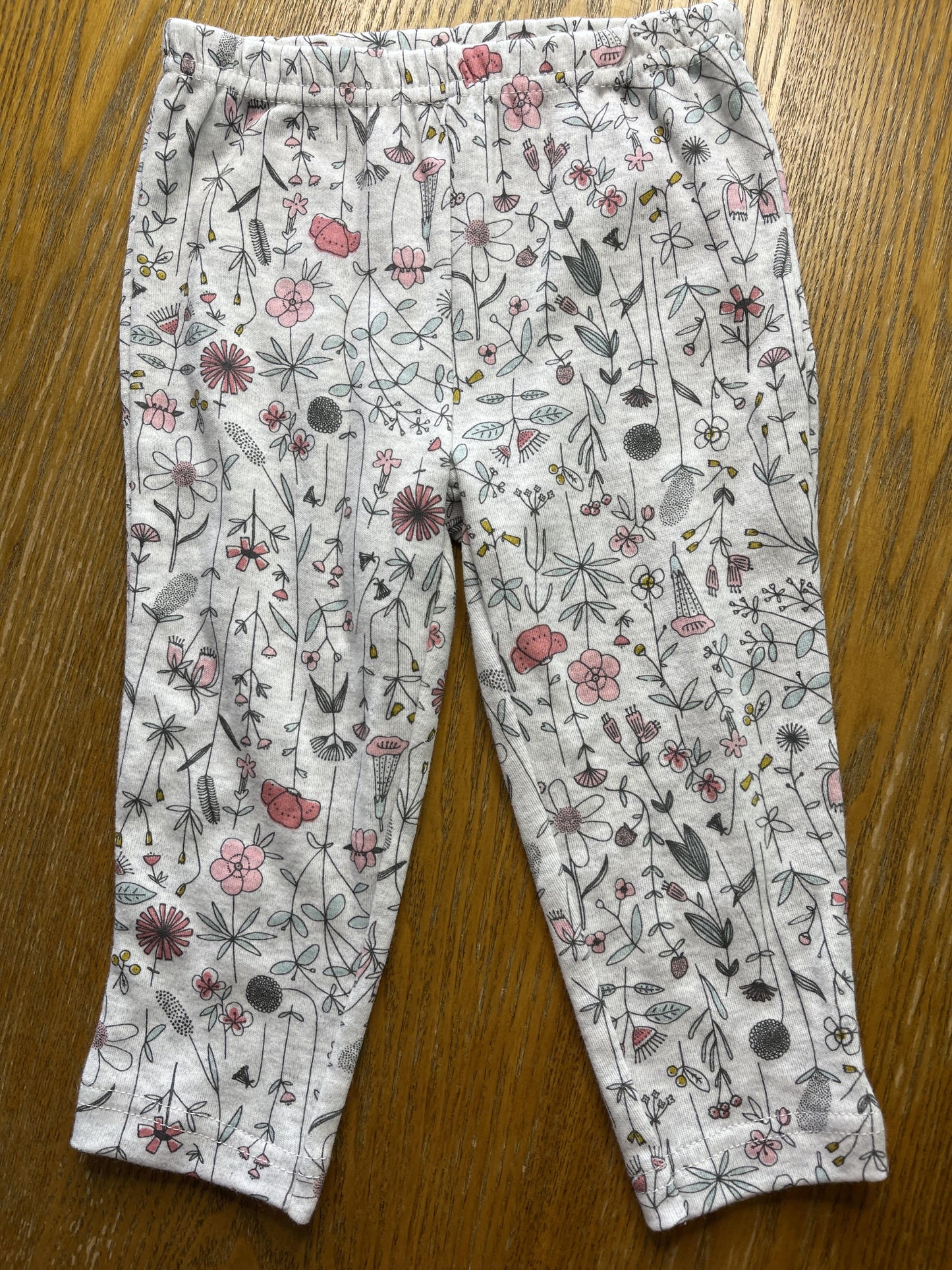 Carters Girls Pink floral Pants Size: 12 months Pink floral