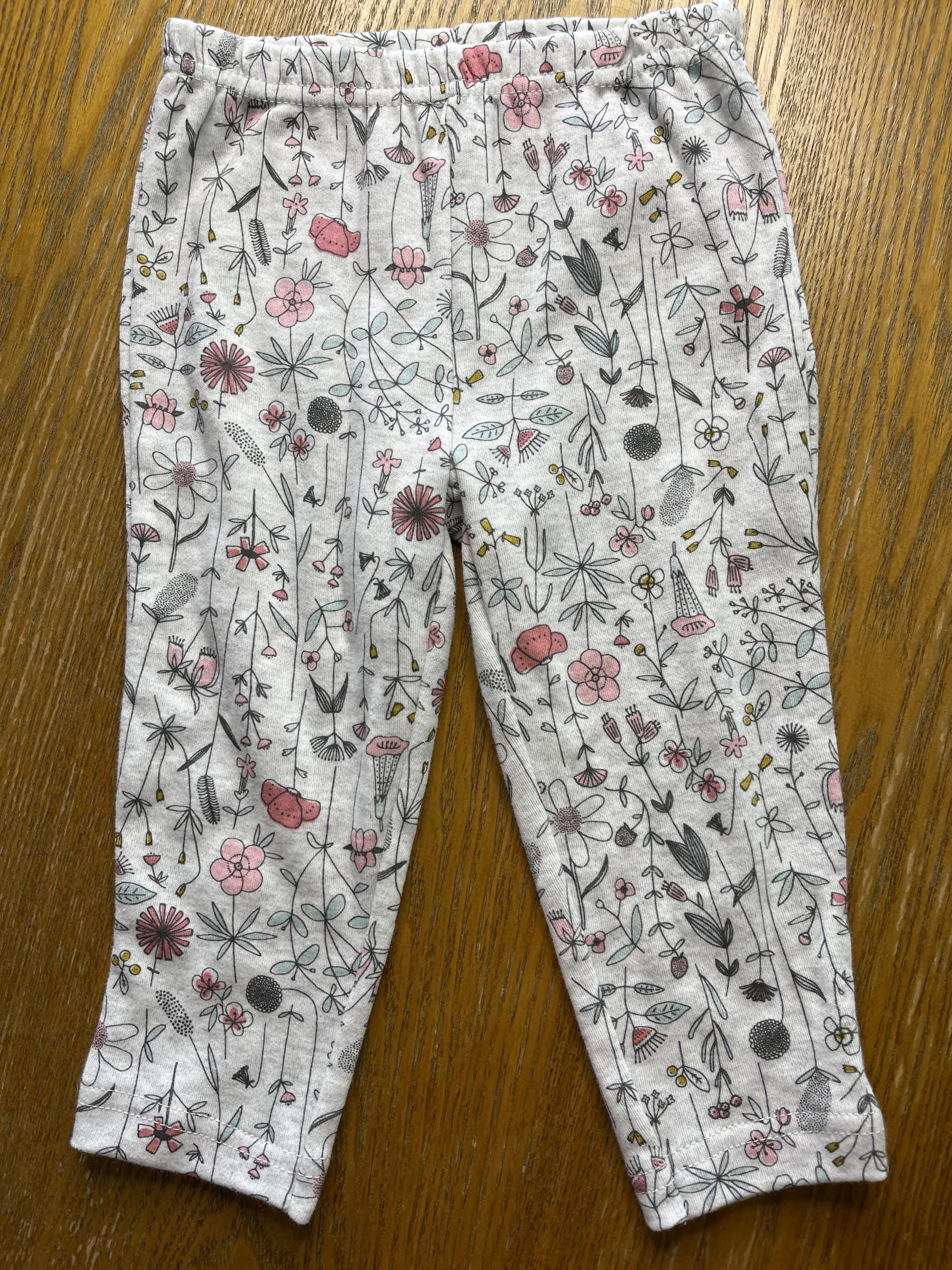 Carters Girls Pink floral Pants Size: 12 months Pink floral