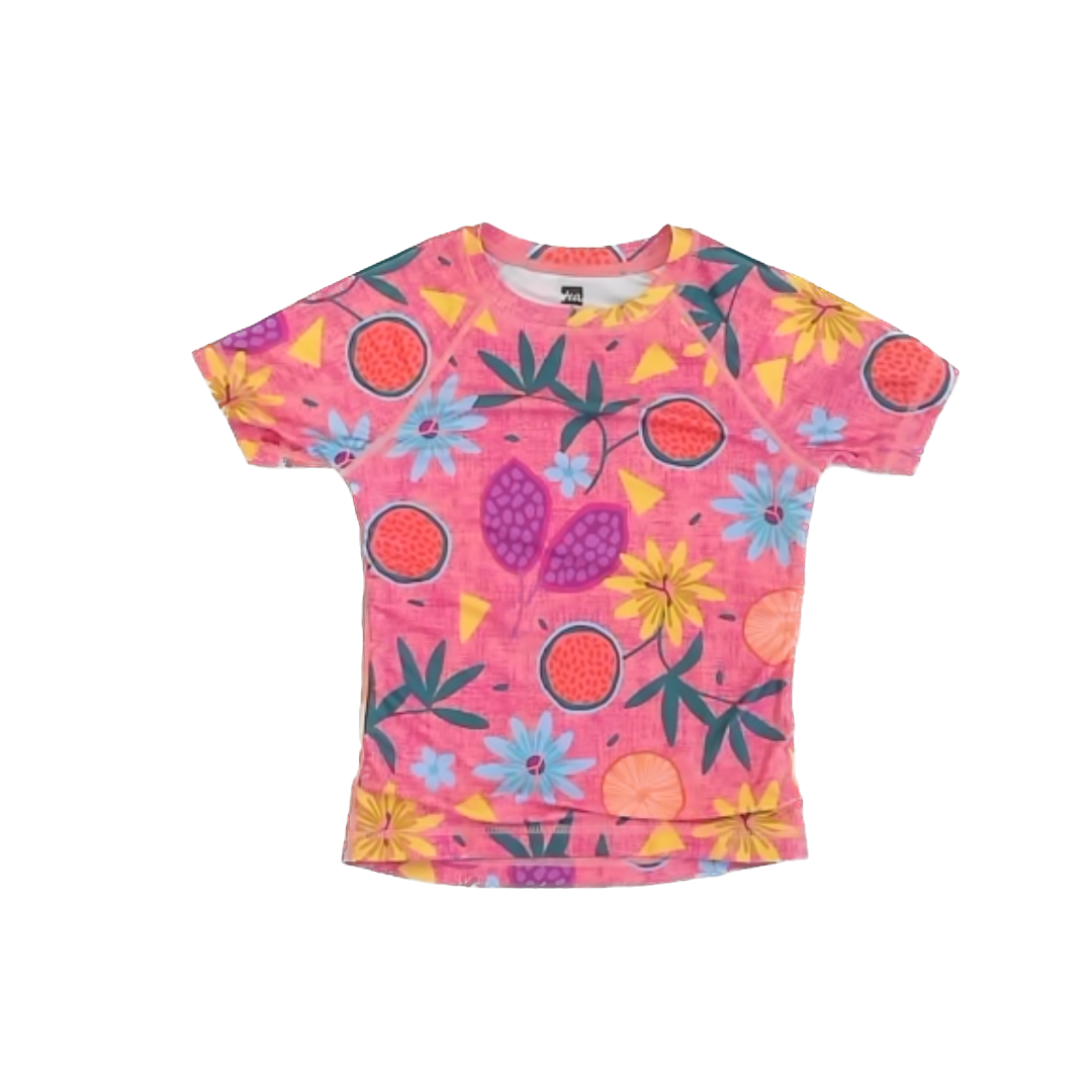 Tea Collection Girls Pink Floral Rashguard Size: 5 Pink Floral