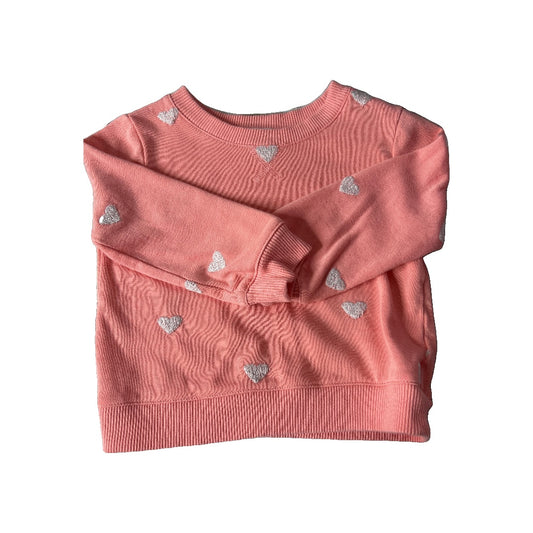 Girls Pink floral Sweater Size: 18-24 months Pink floral