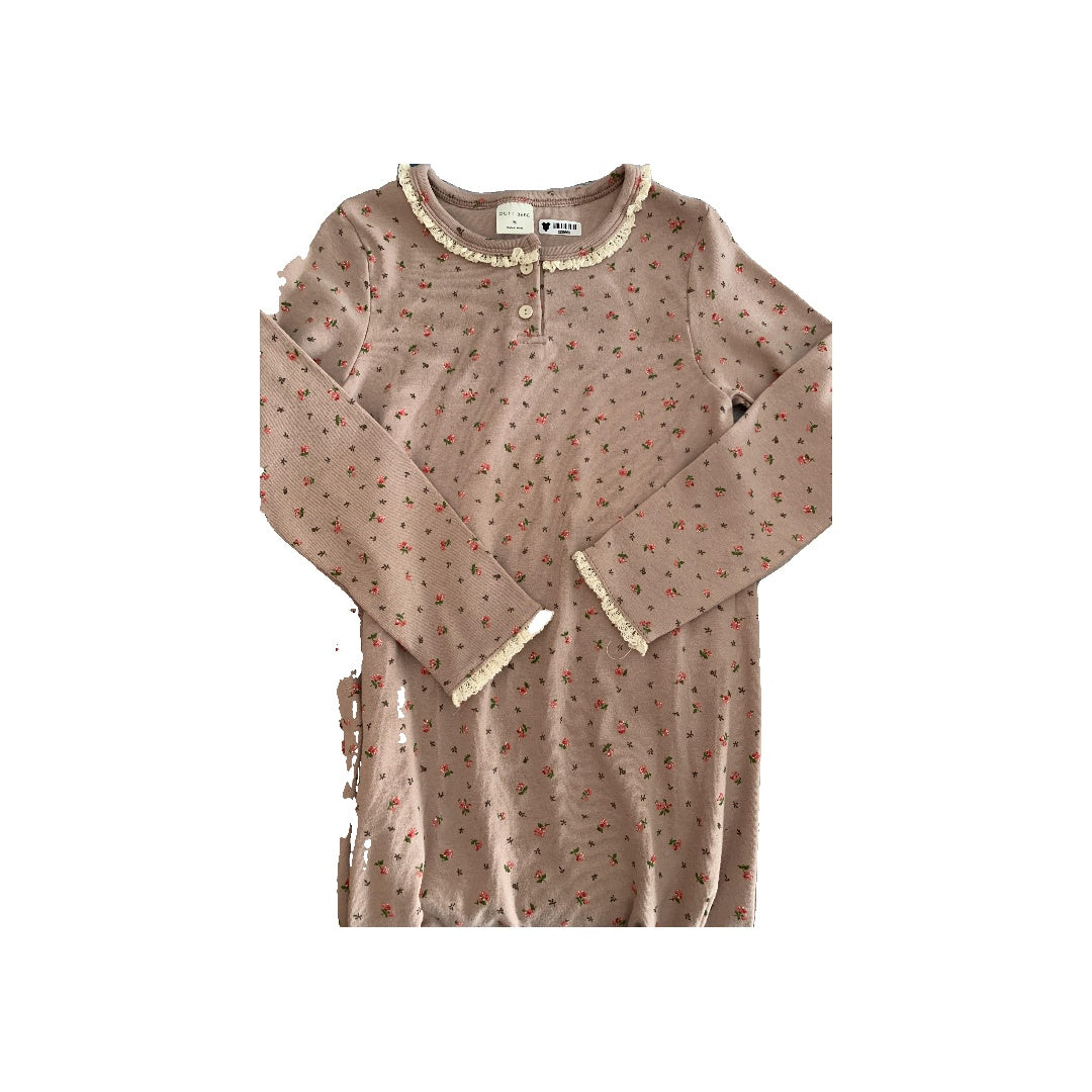 Oott Bebe Girls Pink floral Dress Size: 4T Pink floral
