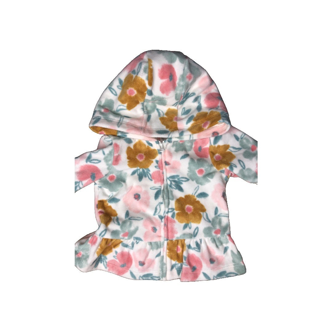 Carters Girls Pink floral Hoodie Size: 3-6 months Pink floral