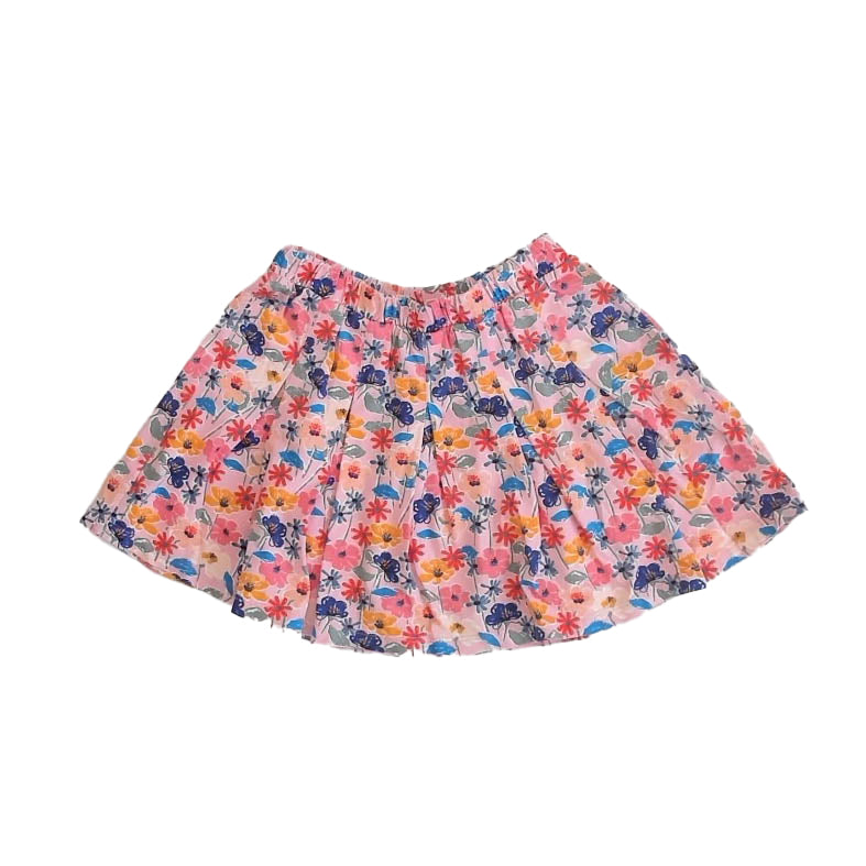 Tea Collection Girls Pink Floral Skirt Size: 5T Pink Floral