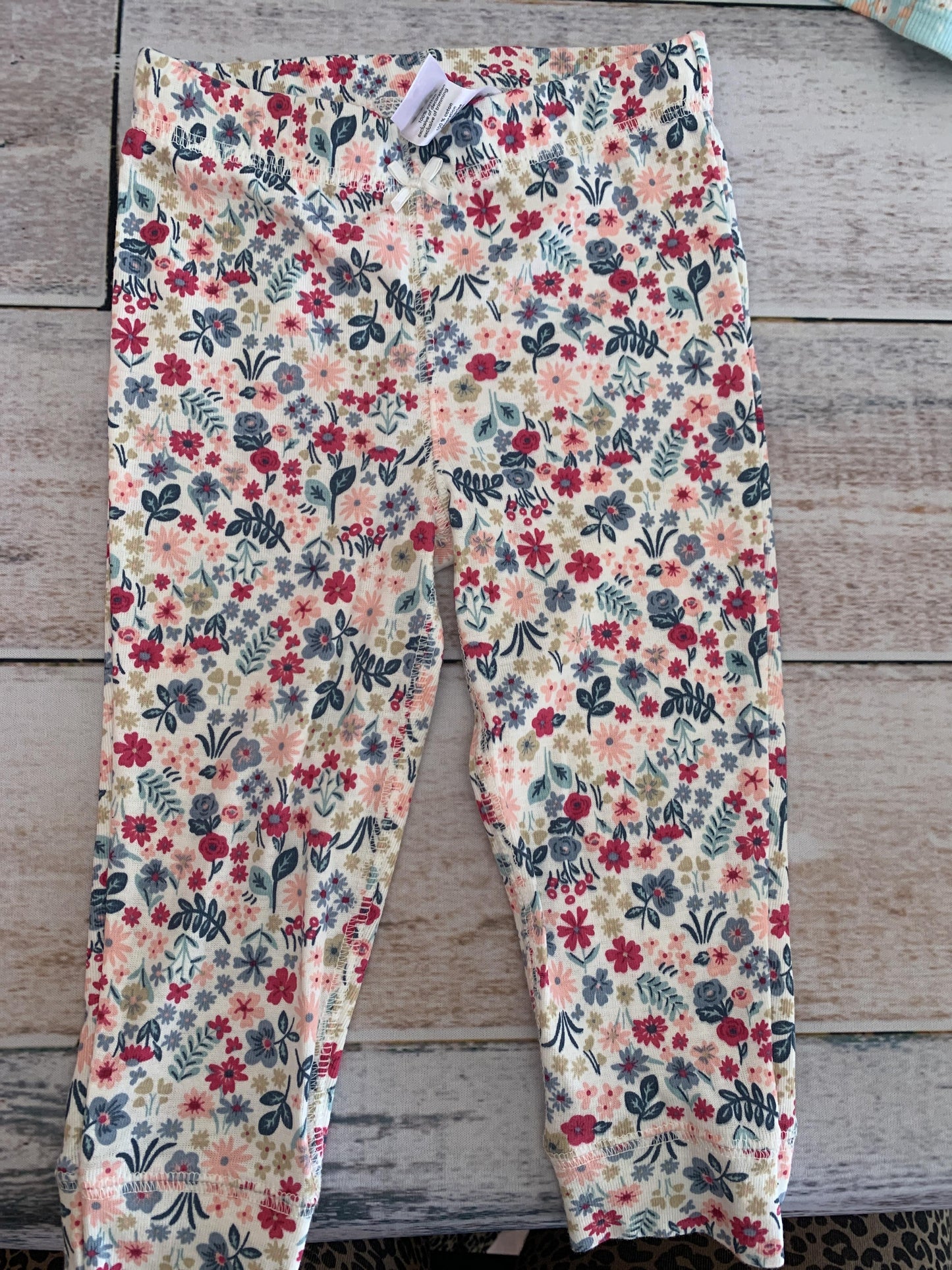 Girls Pink floral Pants Size: 12M Pink floral