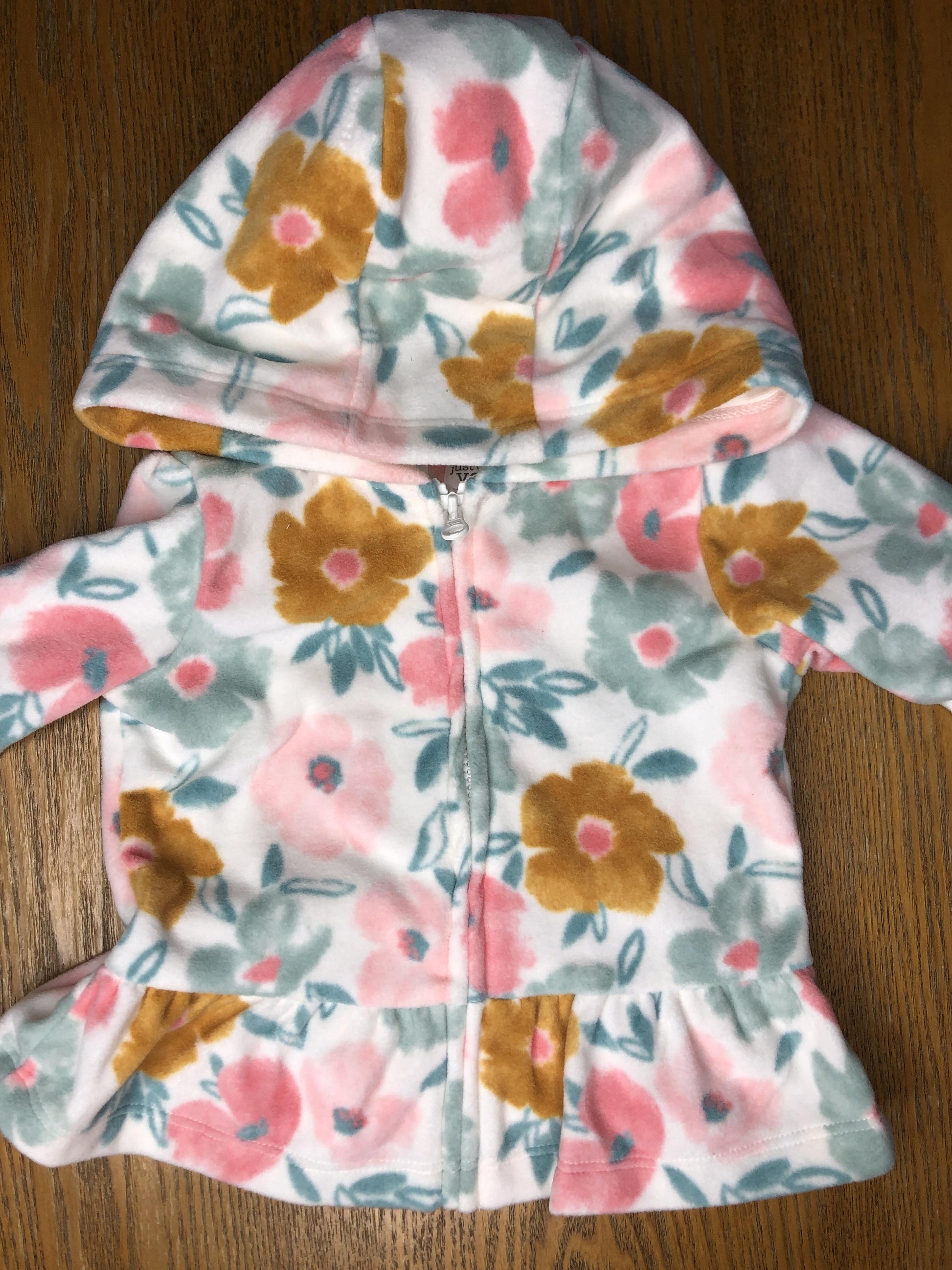 Carters Girls Pink floral Hoodie Size: 3-6 months Pink floral