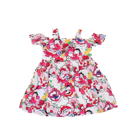 Janie and Jack Girls Pink Floral Dress Size: 12-18 Months Pink Floral