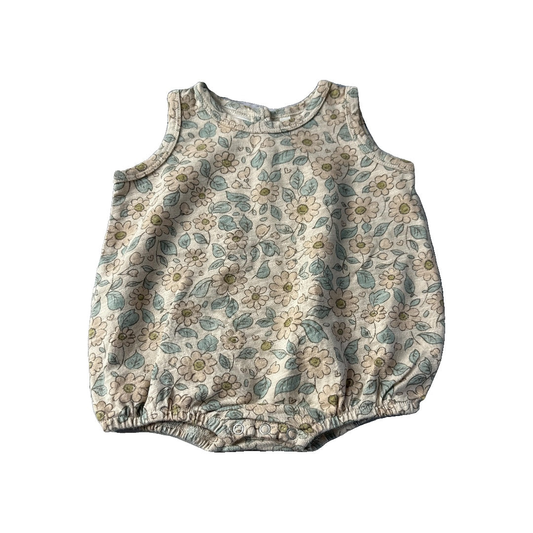 Rylee + Cru Girls pink | Floral Romper Size: 0-3 months pink | Floral