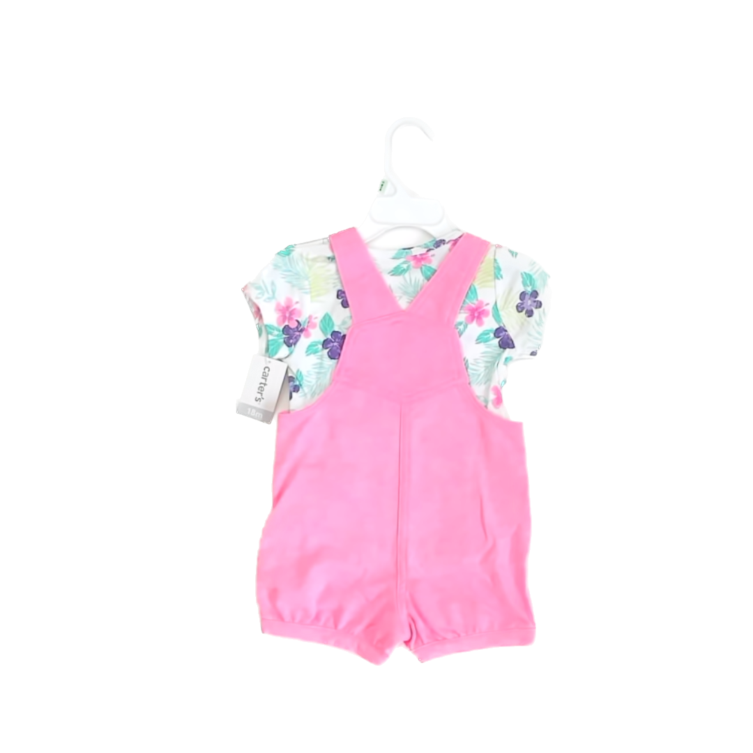 Carter's Girls Pink | Floral Apparel Sets Size: 18 Months Pink | Floral