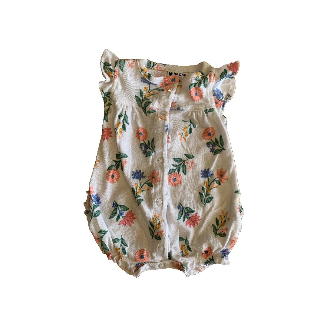 Girls Pink floral Romper Size: Newborn Pink floral