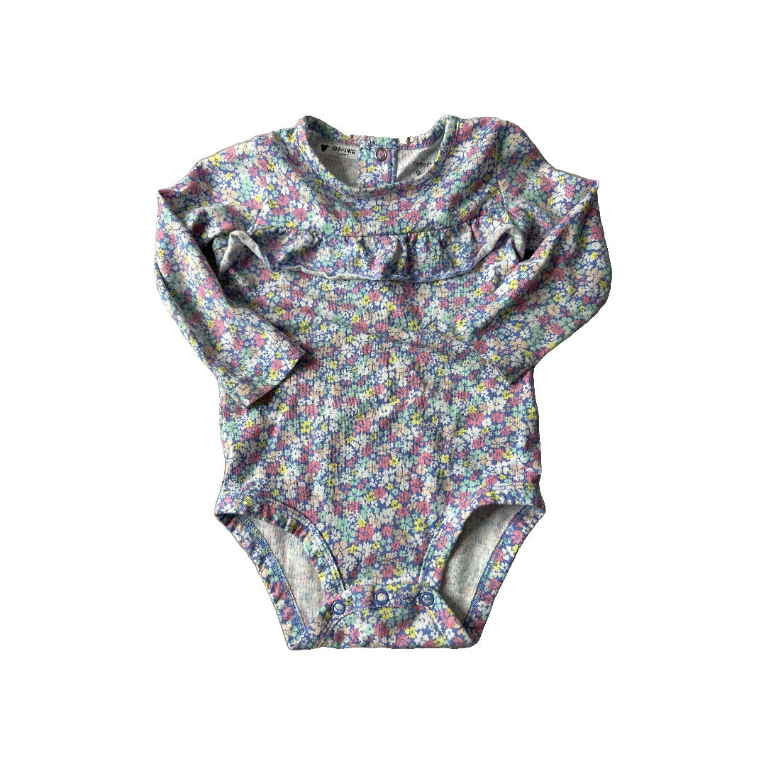 Carters Girls Pink floral Onesie Size: 6-9 months Pink floral