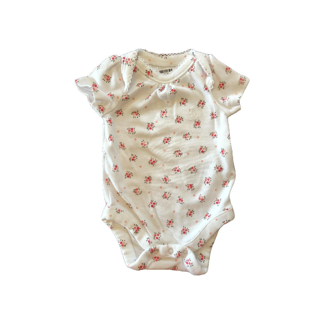 Gap Girls Pink floral Onesie Size: Newborn Pink floral