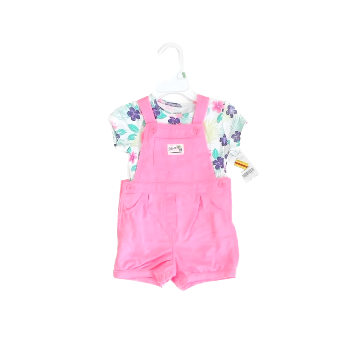 Carter's Girls Pink | Floral Apparel Sets Size: 18 Months Pink | Floral