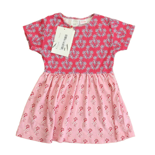 Zara Girls Pink Floral Dress Size: 12-18 Months