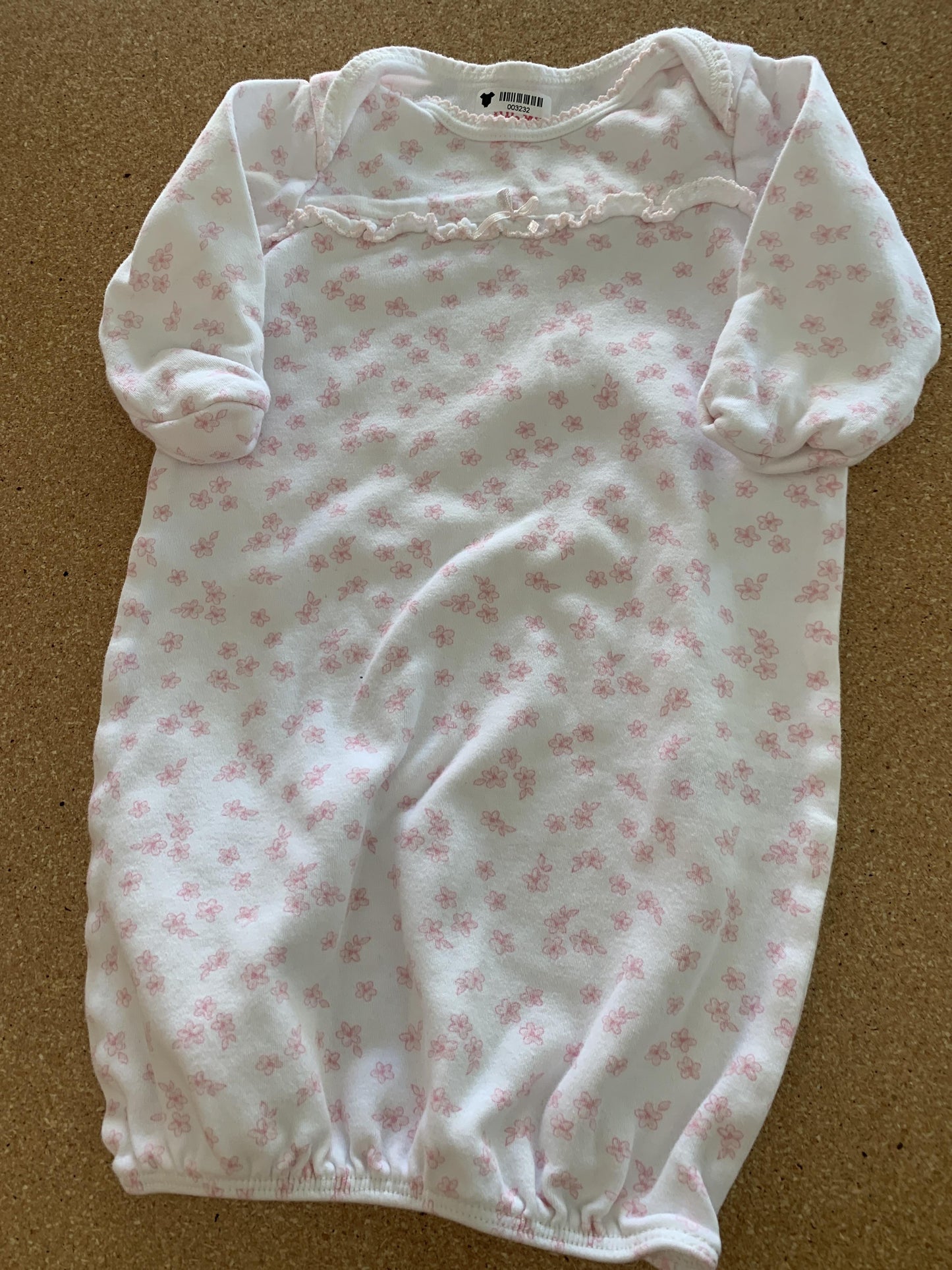 Girls Pink floral Sleepsack Size: 0-3 months Pink floral