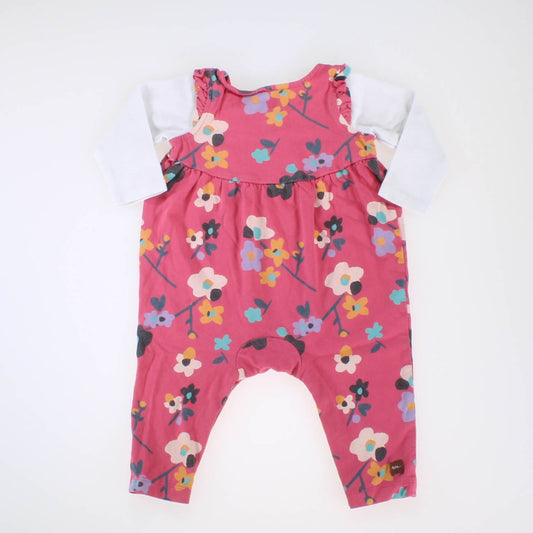 Tea Girls Pink | Floral Long Sleeve Outfit Size: 3-6 Months Pink | Floral
