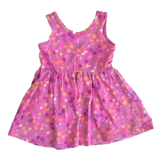 Tea Girls Pink Floral Dress Size: 9-12 Months Pink Floral