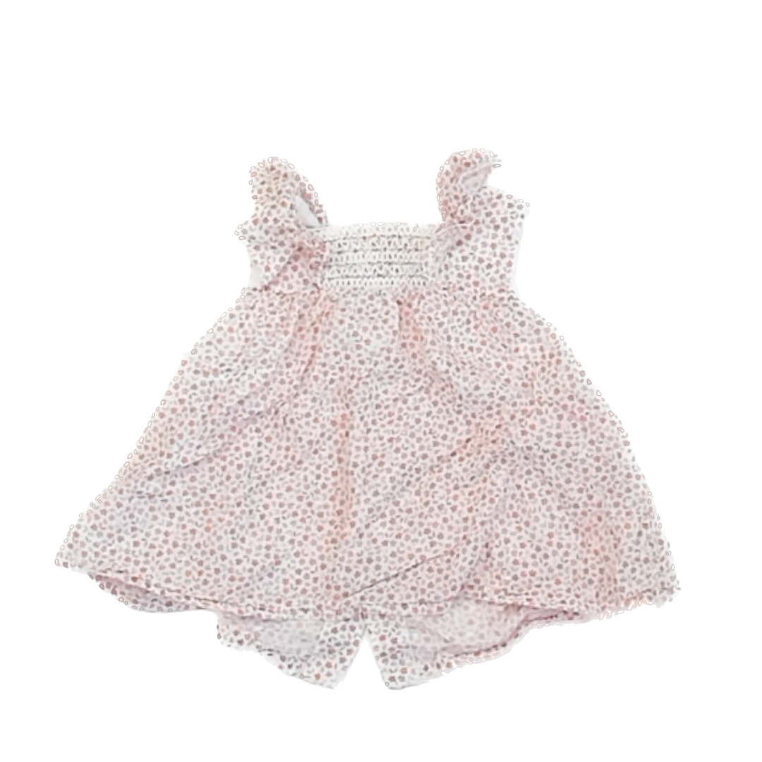 Babidu Girls Pink Floral Dress Size: 6M Pink Floral
