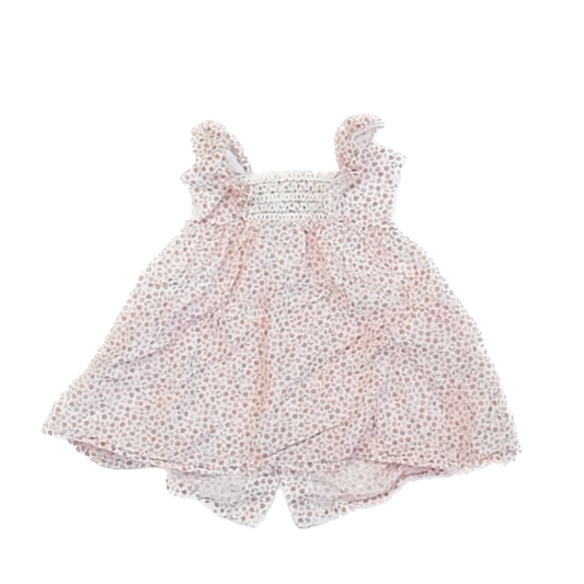 Babidu Girls Pink Floral Dress Size: 6M Pink Floral