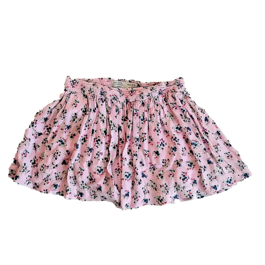 Zara Girls Pink Floral Skirt Size: 5-6 Years Pink Floral