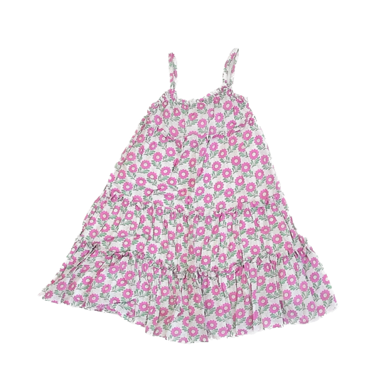 Mini Boden Girls Pink Floral Dress Size: 4-5T Pink Floral