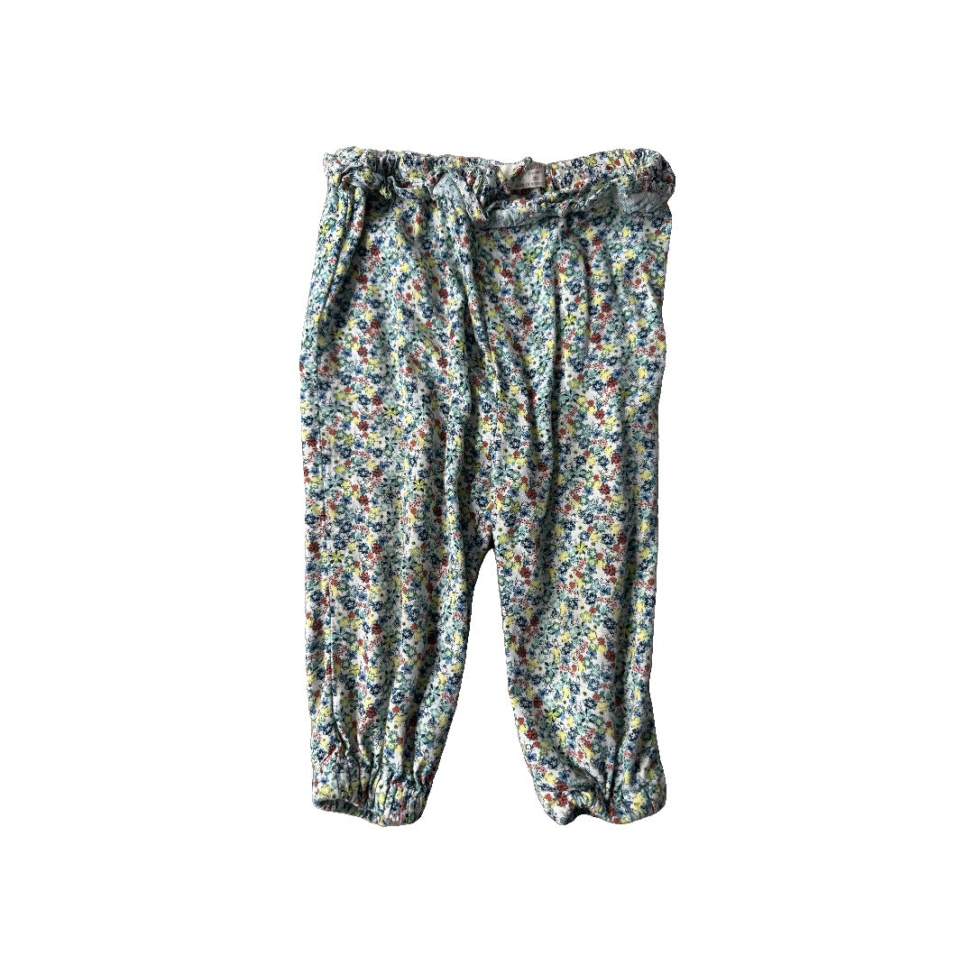Zara Girls Pink floral Pants Size: 18 months Pink floral