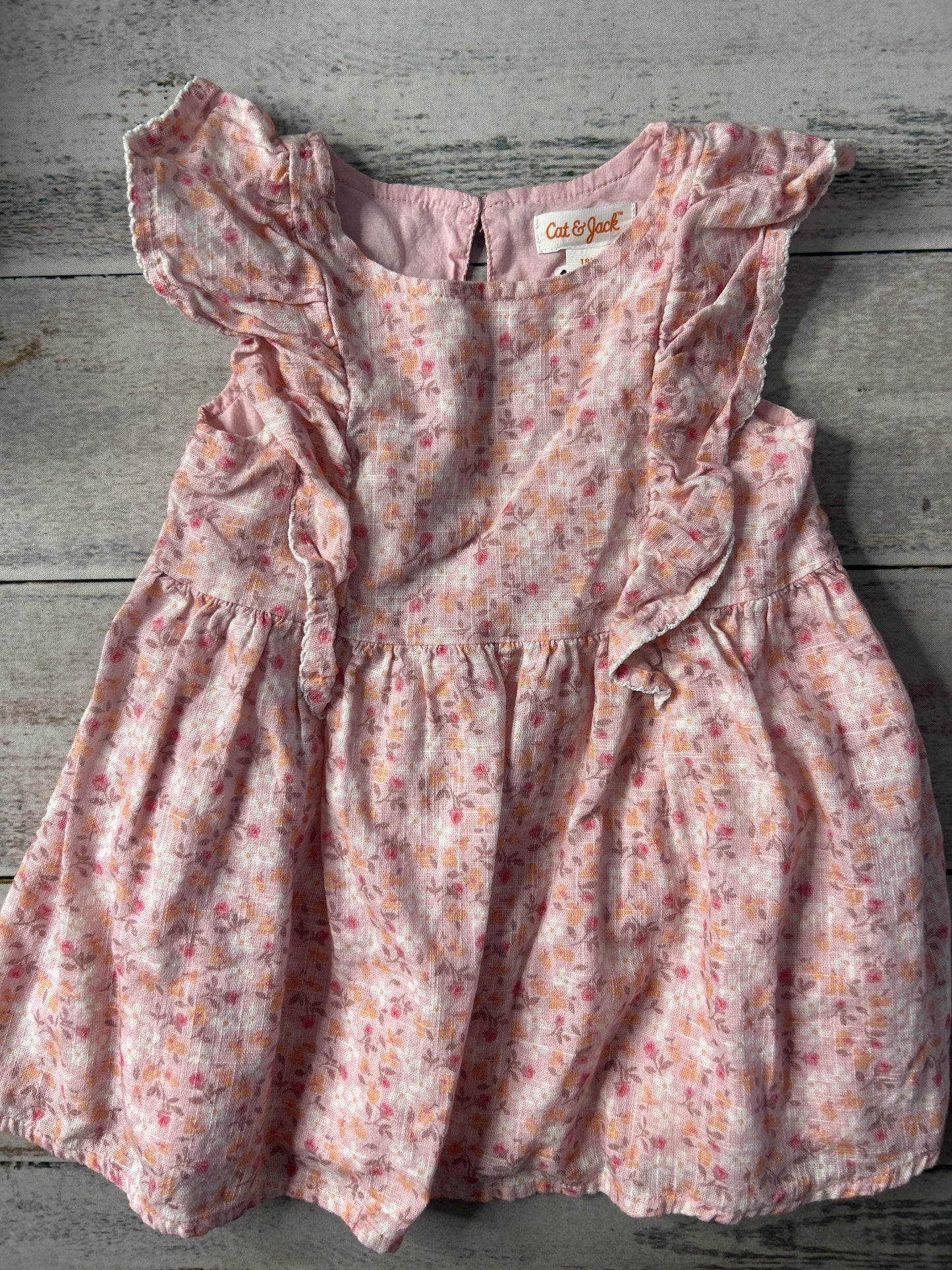 Girls Pink floral Dress Size: 18 months Pink floral
