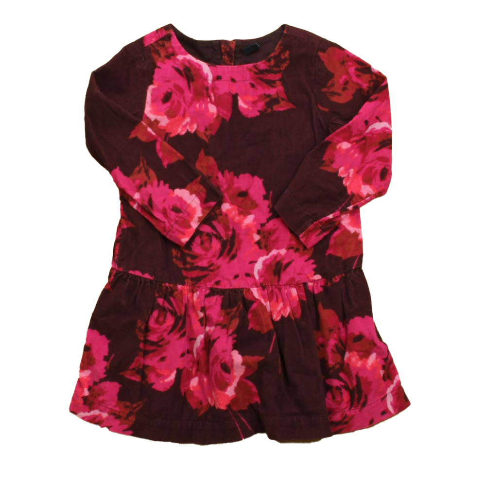 Gap Girls Pink Floral Dress Size: 3T Pink Floral