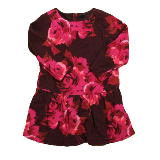 Gap Girls Pink Floral Dress Size: 3T Pink Floral