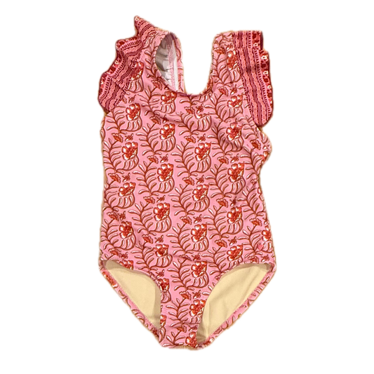 Pink Chicken Girls Pink Floral 1-piece Swimsuit Size: 4T Pink Floral