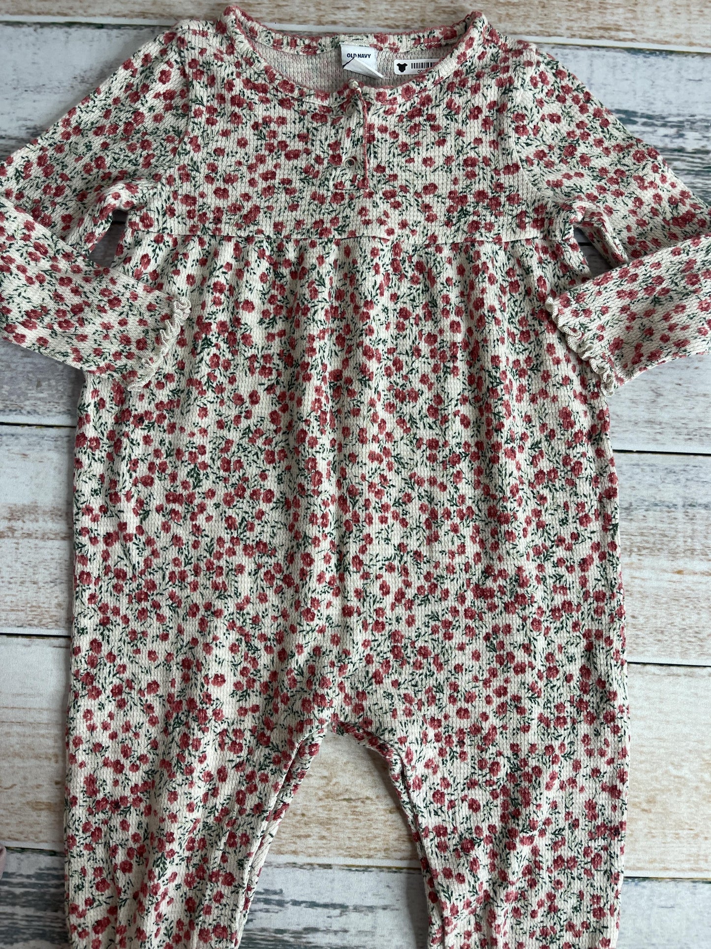 Old Navy Girls Pink floral Long Sleeve Outfit Size: 18-24 months Pink floral