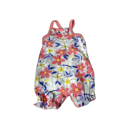 Girls Pink floral Romper Size: 0-3 months Pink floral
