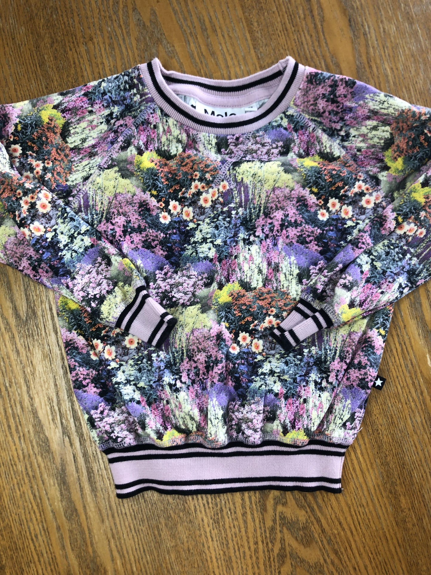 Molo Girls Pink floral Sweater Size: 3T Pink floral