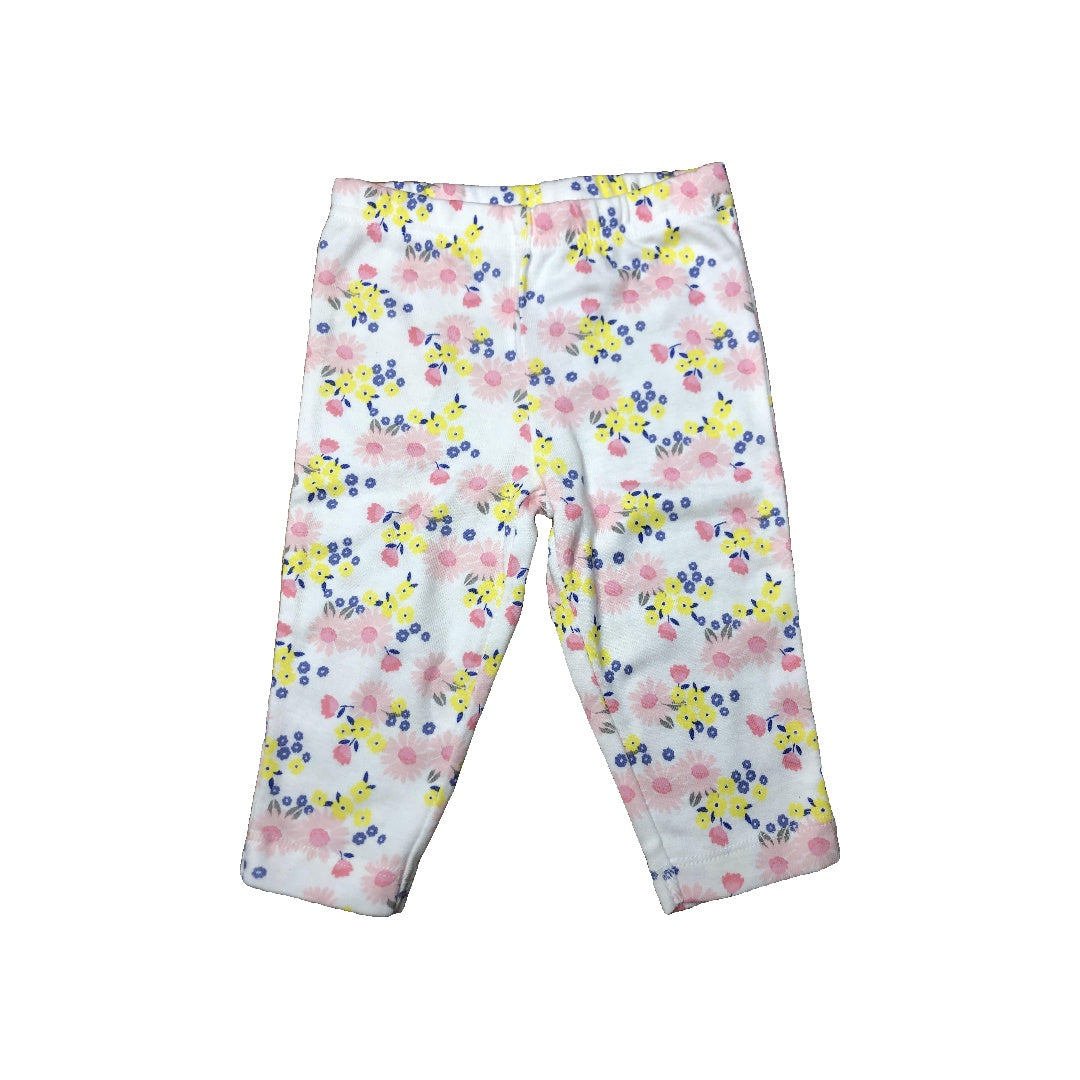 Carters Girls Pink floral Pants Size: 3-6 months Pink floral