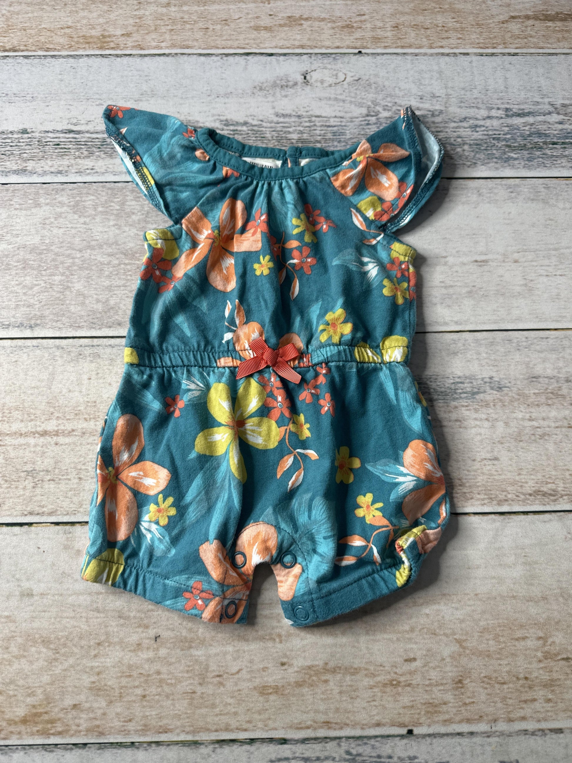 Carters Girls Pink floral Romper Size: 3 months Pink floral