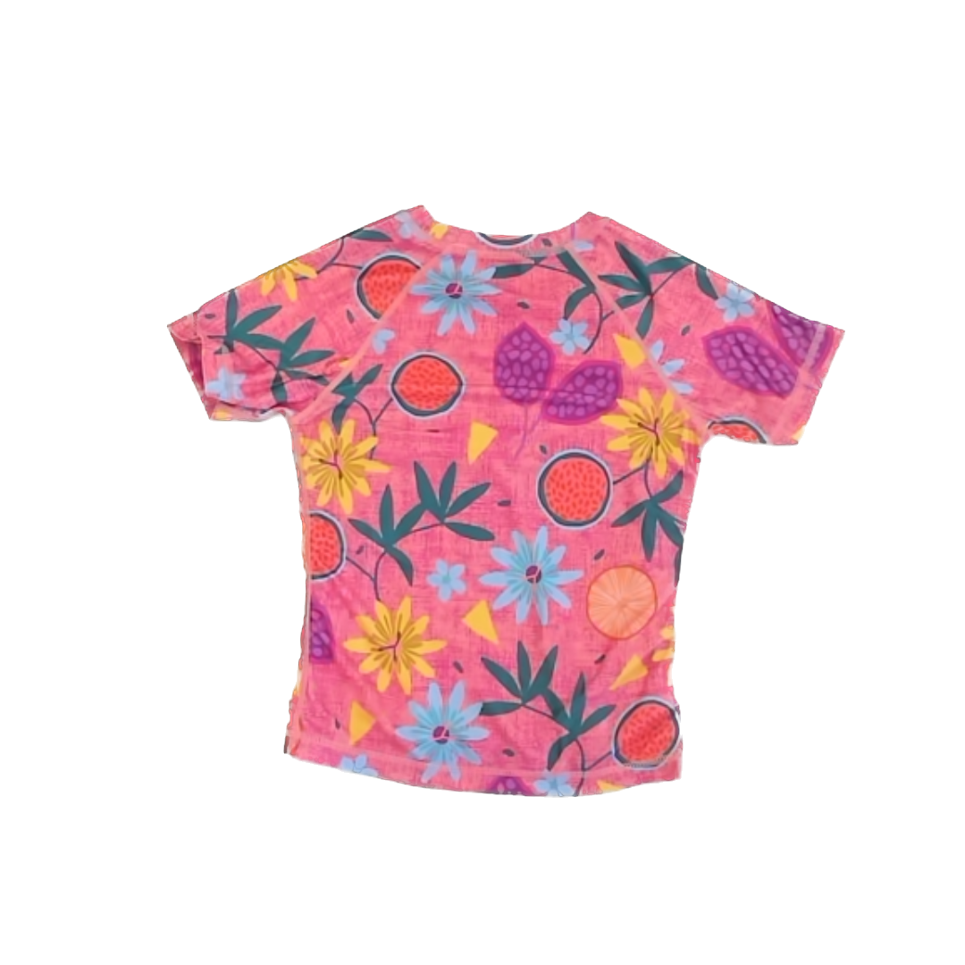 Tea Collection Girls Pink Floral Rashguard Size: 5 Pink Floral