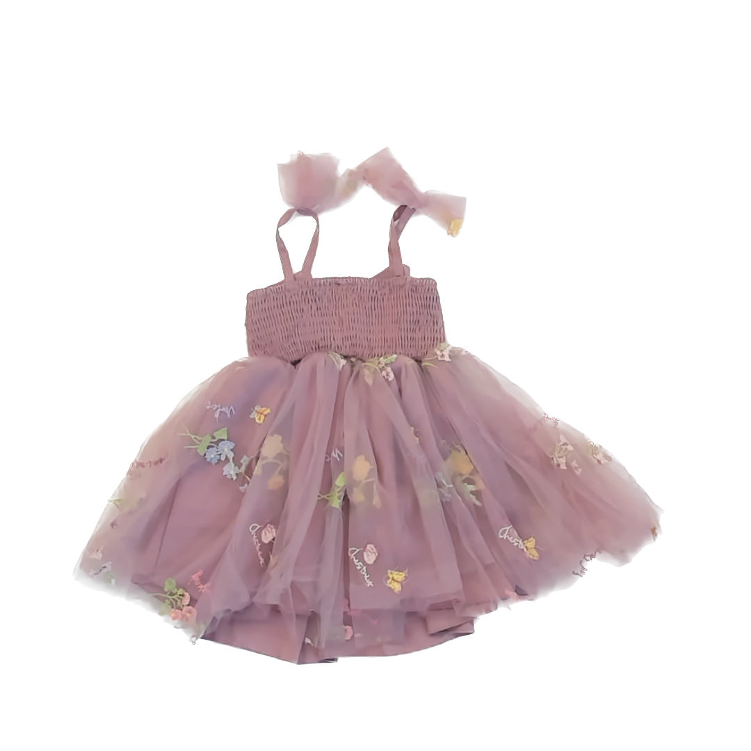 Unknown Girls Pink Floral Special Occasion Dress Size: 12-18 Months Pink Floral