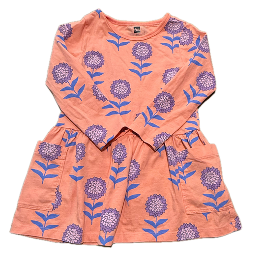 Tea Collection Girls Pink Floral Dress Size: 2T Pink Floral