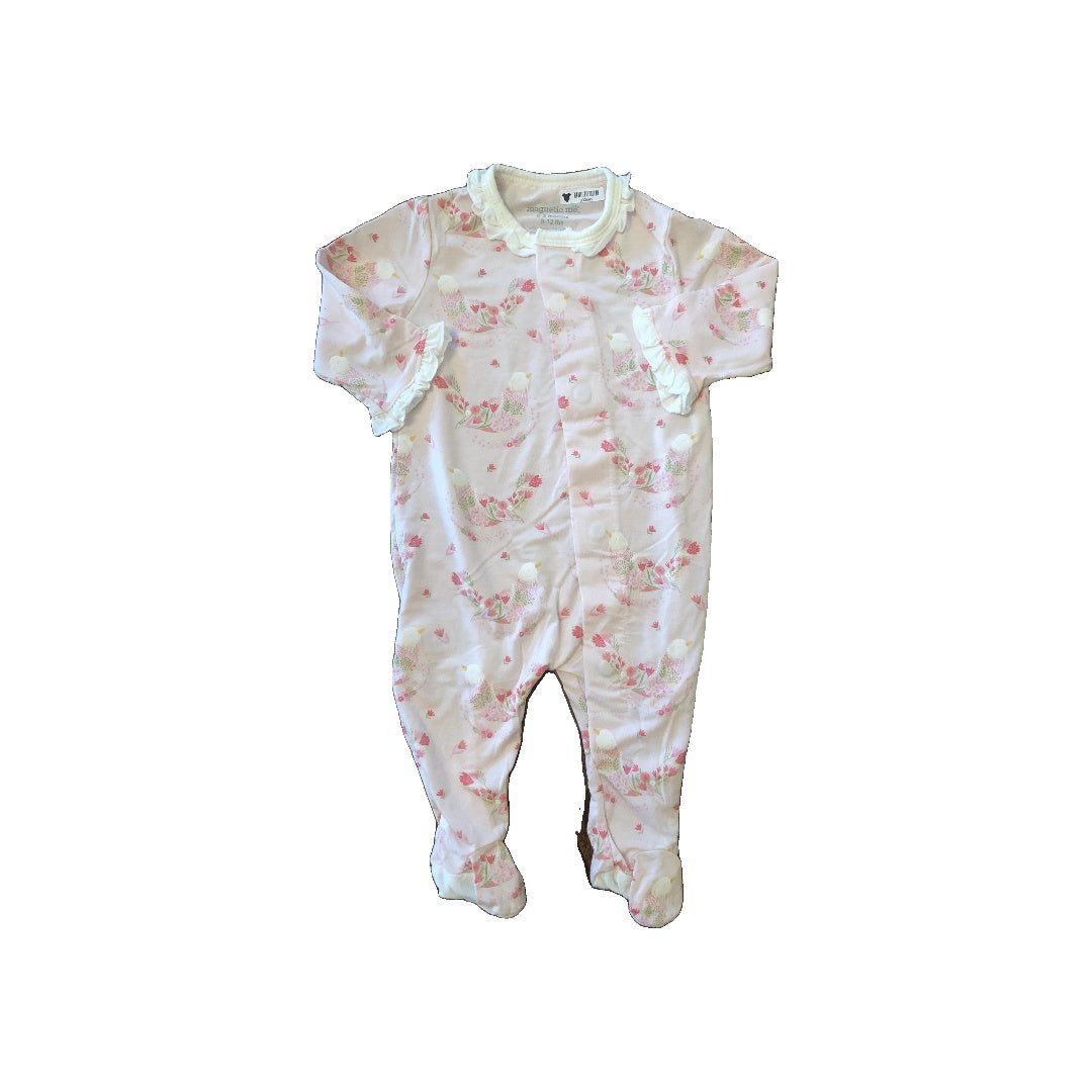 Magnetic Me Girls Pink floral Pajamas Size: 0-3 months Pink floral