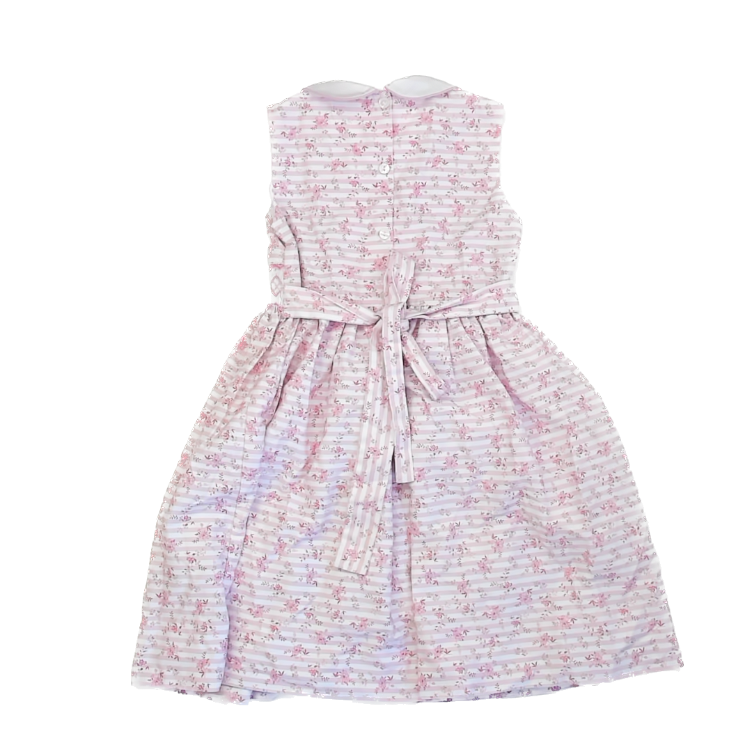 Marco & Lizzy Girls Pink Floral Dress Size: 6 Pink Floral