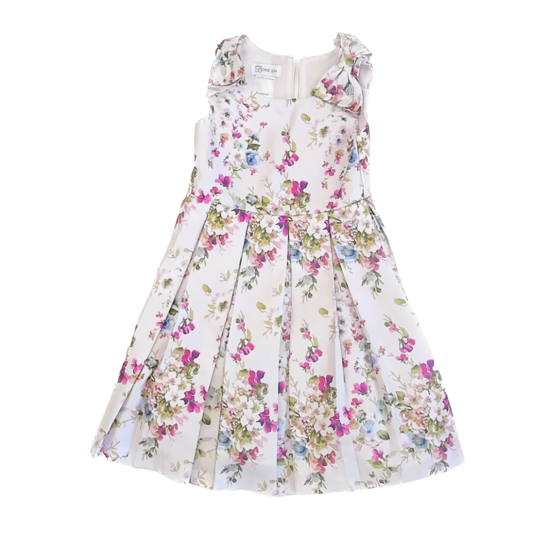 Bonnie Jean Girls Pink Floral Special Occasion Dress Size: 6 Years Pink Floral