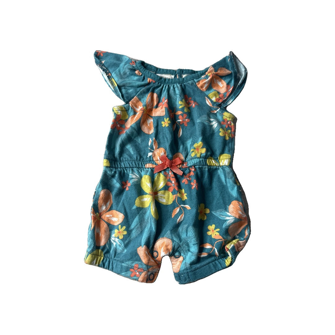 Carters Girls Pink floral Romper Size: 3 months Pink floral