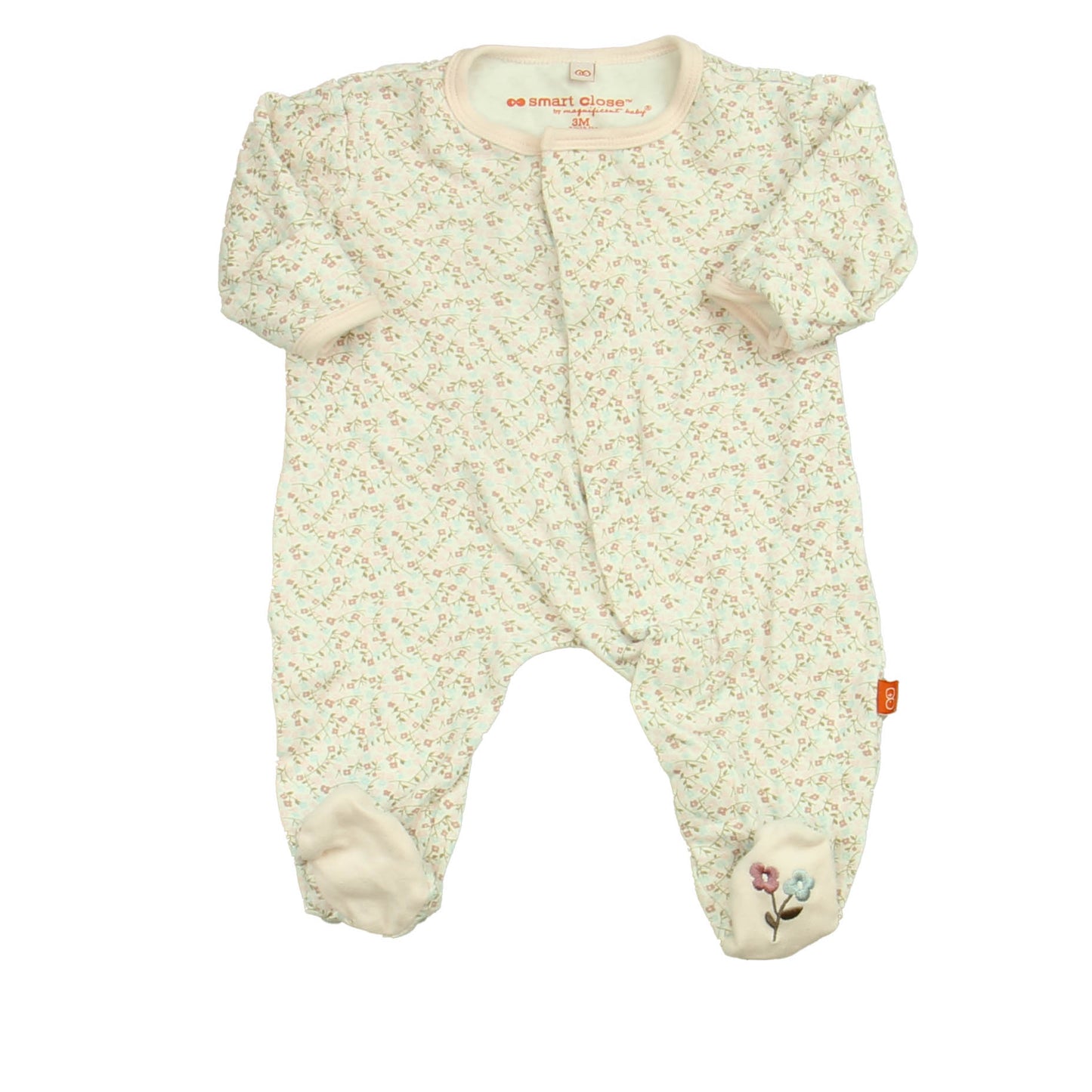 Magnificient Baby Boys Pink | Floral Long Sleeve Outfit Size: 3 Months Pink | Floral