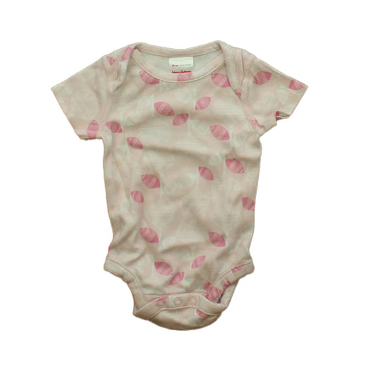 Hanna Andersson Girls Pink Floral Onesie Size: 0-3 Months Pink Floral
