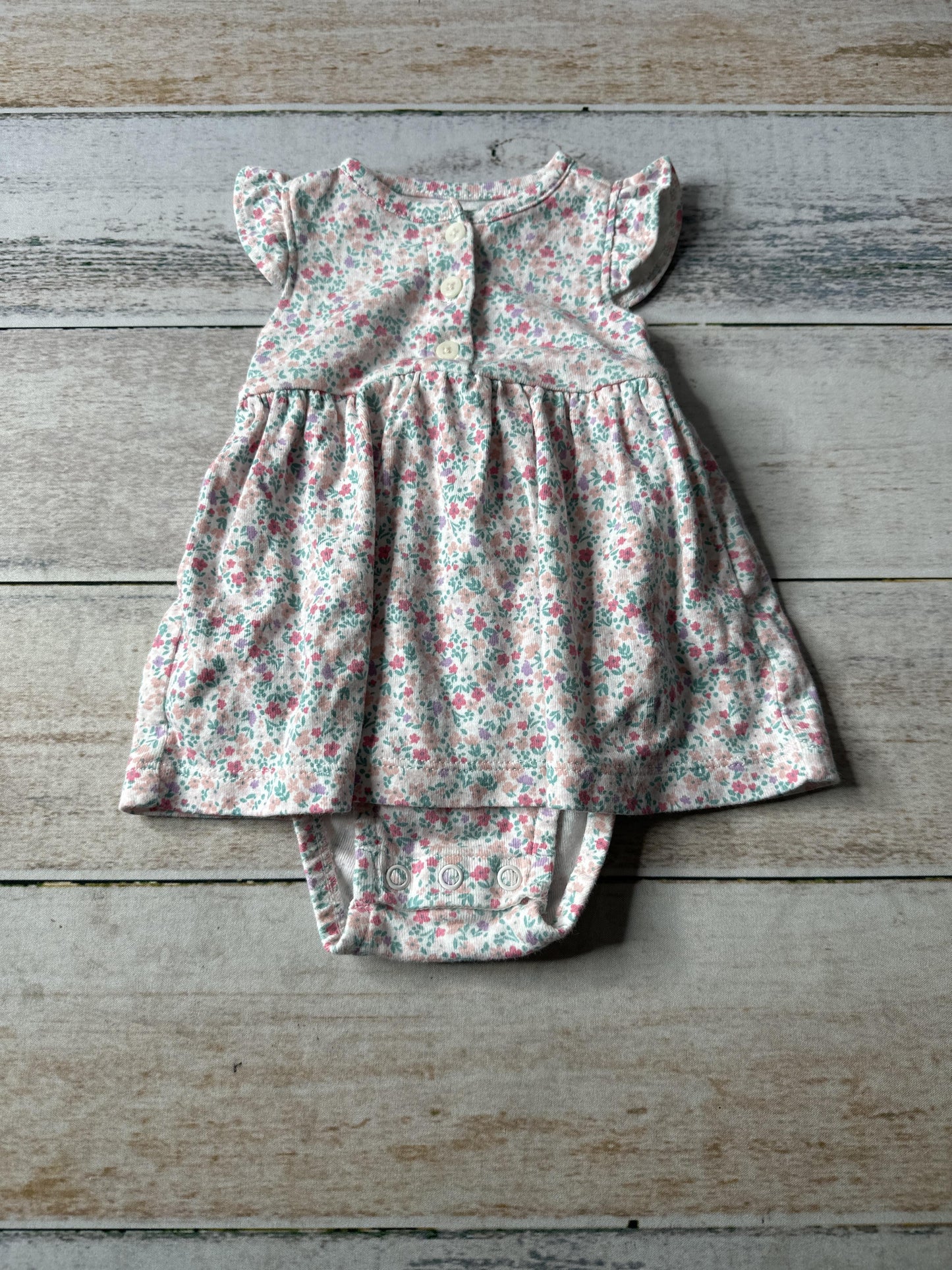 Carters Girls Pink floral Dress Size: 3 months Pink floral