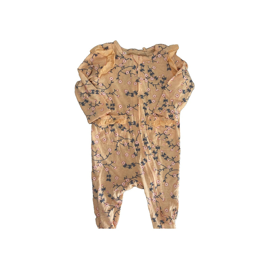 Jessica Simpson Girls Pink floral Pajamas Size: 6-9 months Pink floral
