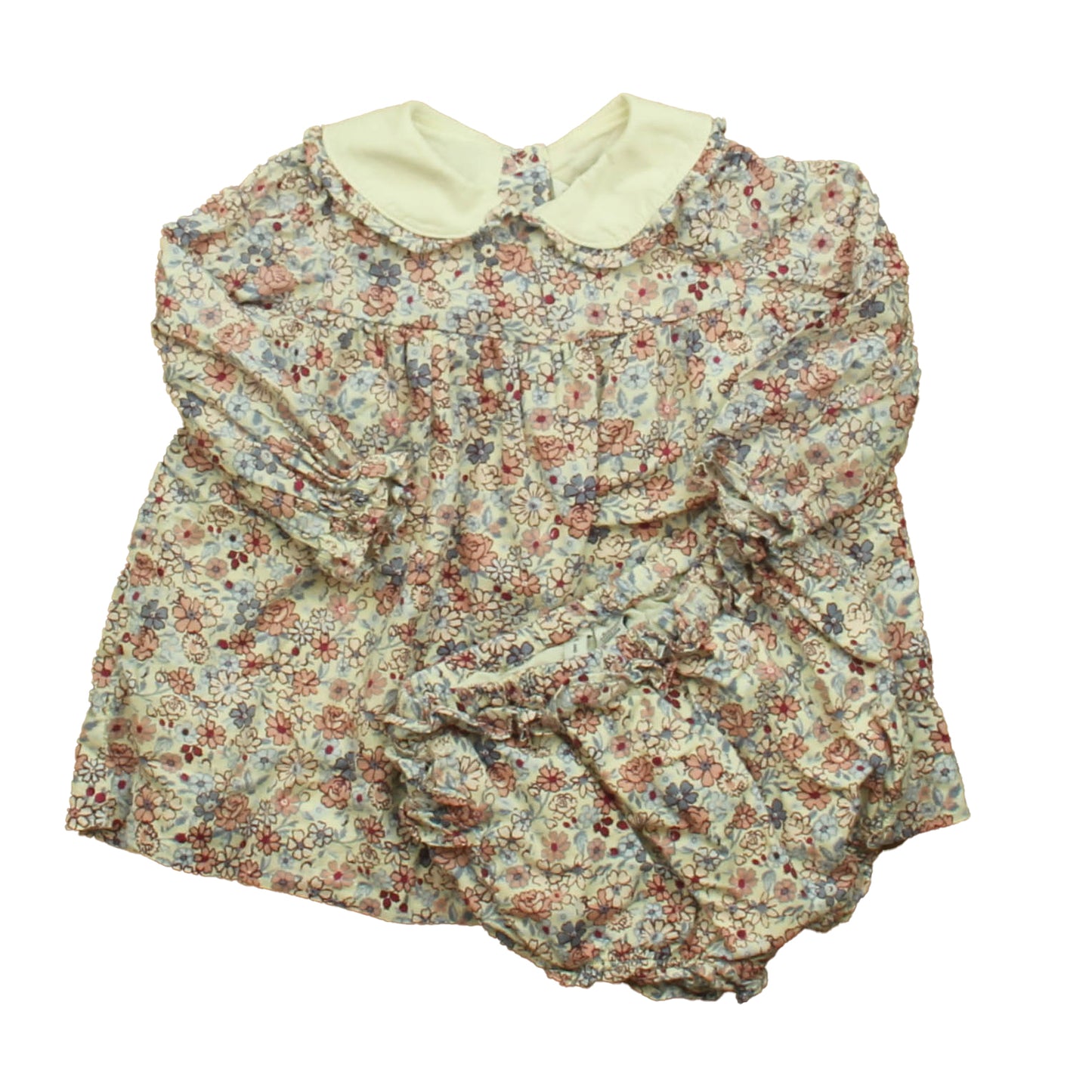 Janie and Jack Girls Pink Floral Dress Size: 6-12 Months Pink Floral