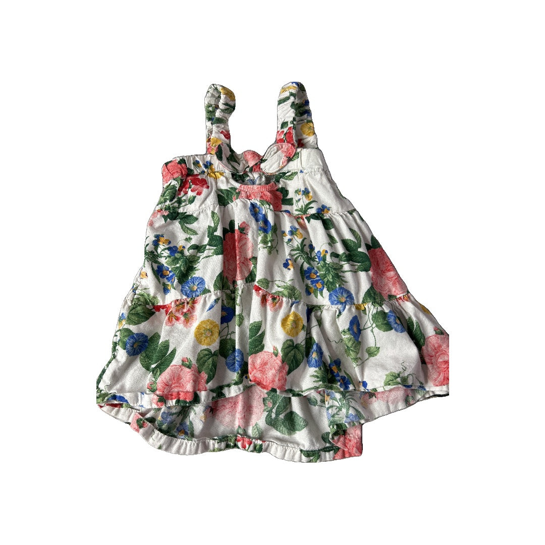 Girls Pink floral Dress Size: 3-6 months Pink floral
